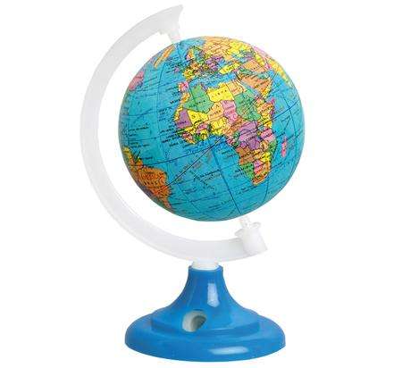 WORLD GLOBE with pencil sharpner at the base of stand - Shipping R40, additional items are FREE